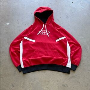 Vintage Nike Red Center Swoosh Throwback Hoodie